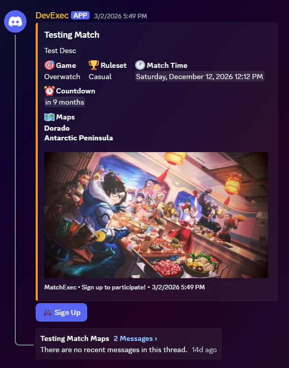Discord Match Embed