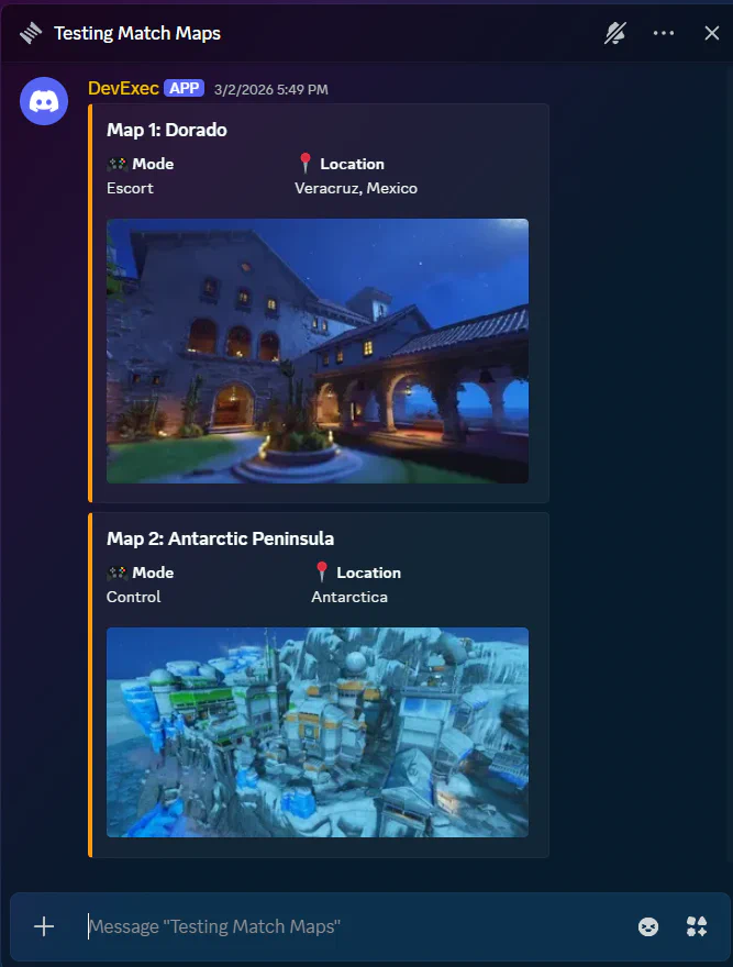 Discord Match Maps Thread