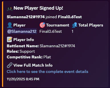 Discord Sign Up Embed