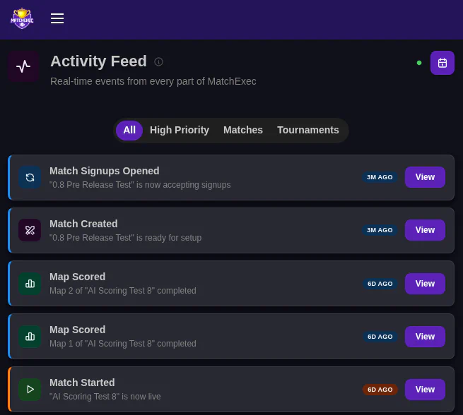 Activity Feed Page