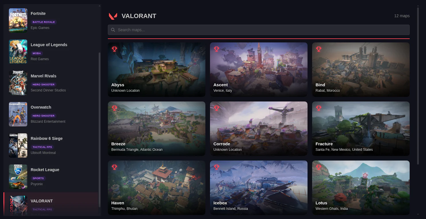 MatchExec Games Page